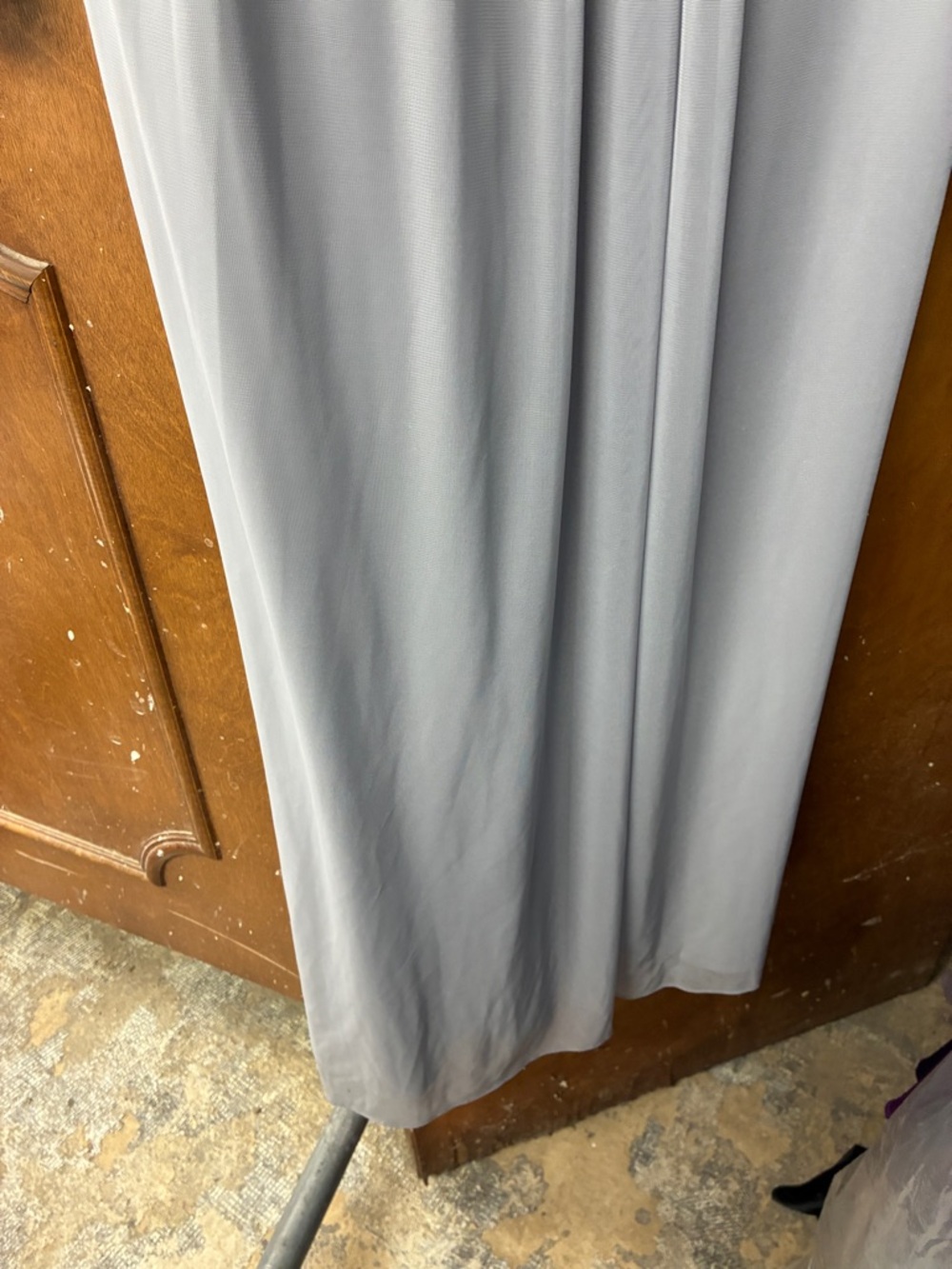 Adrianna Papell Gray Chiffon One Shoulder GALA Gown SZ 6 NWT Formal Evening MOB - Picture 7 of 10